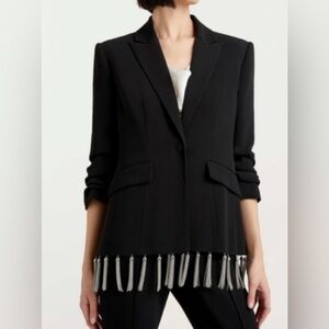 NWT CINQ À SEPT Kaleb Chain Detail Blazer XS